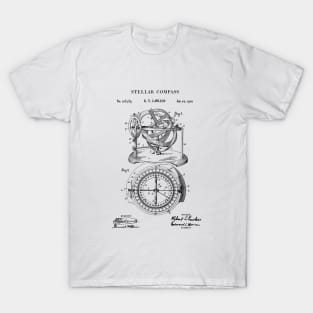 Patent Print 1902 Stellar Compass T-Shirt